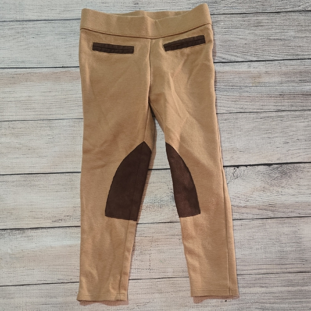 Janie and Jack Tan Leggings with Brown Patches